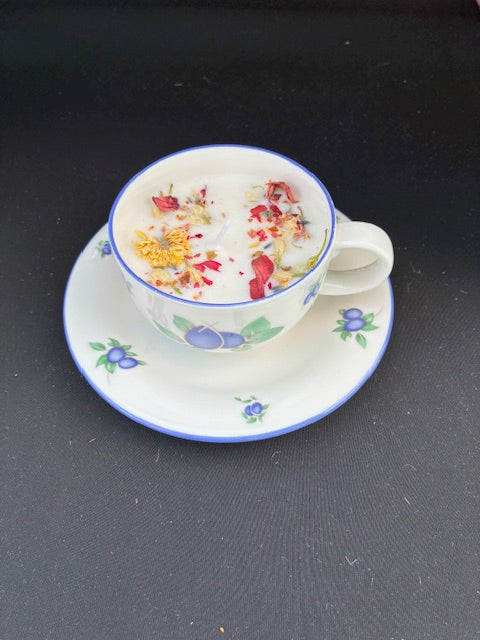 Blueberry Scented Teacup Candle