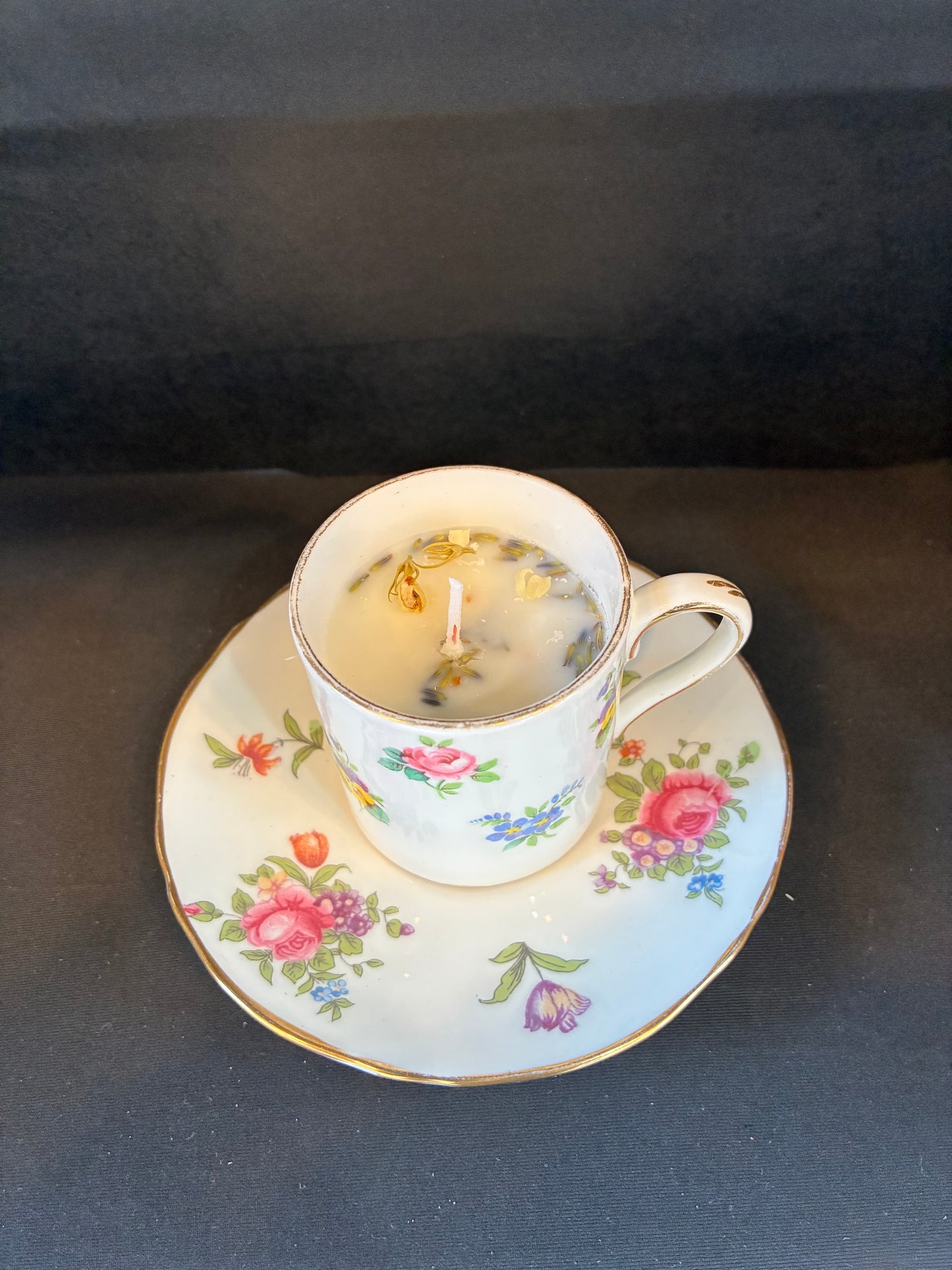 Vintage Teacup Candle, Rose scented