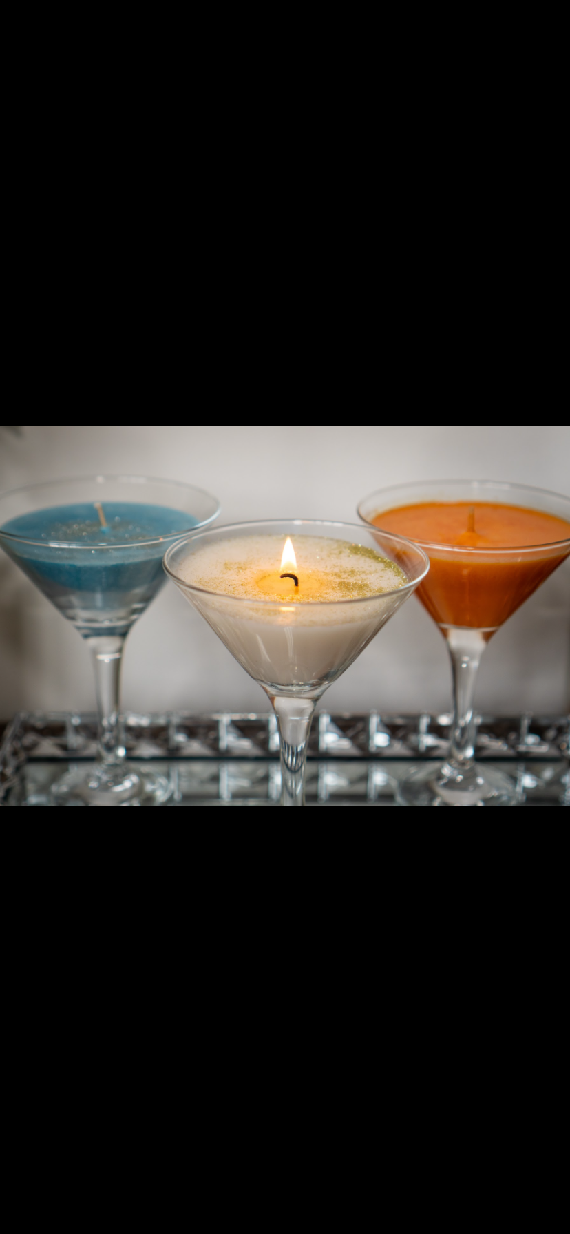 White Lily Scented Cocktail Glass candle, tailored to The Timeless Glow tone