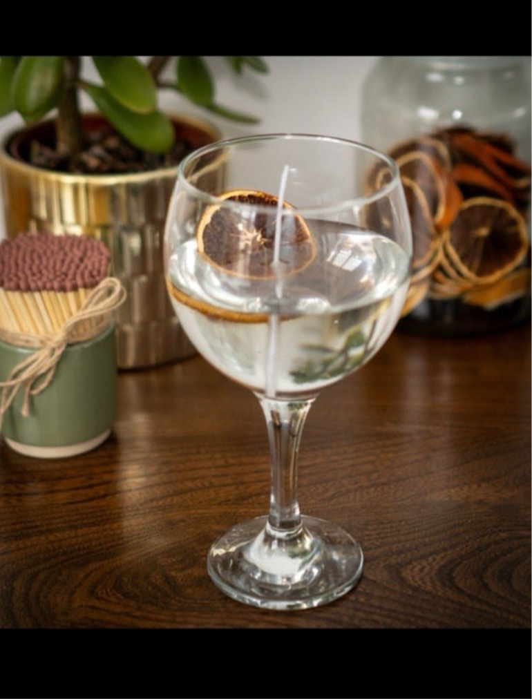 Gin Glass Candle