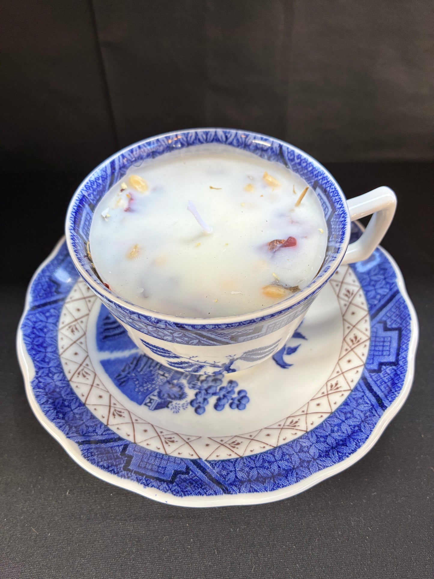 Vintage Teacup Candle scented with blue lavender oils