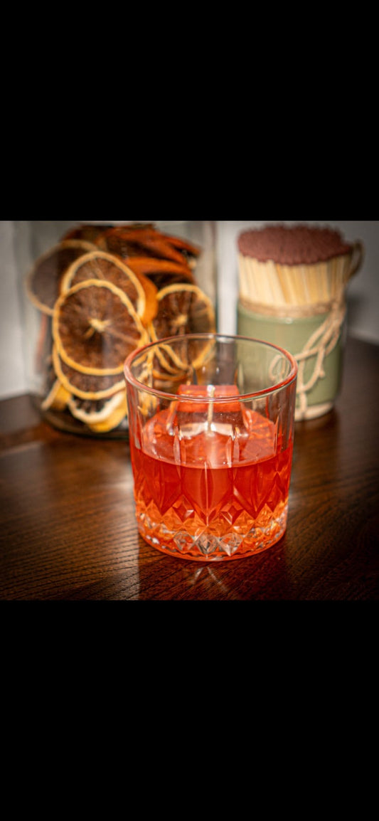 Whiskey Scented Glass candle, tailored to The Timeless Glow tone