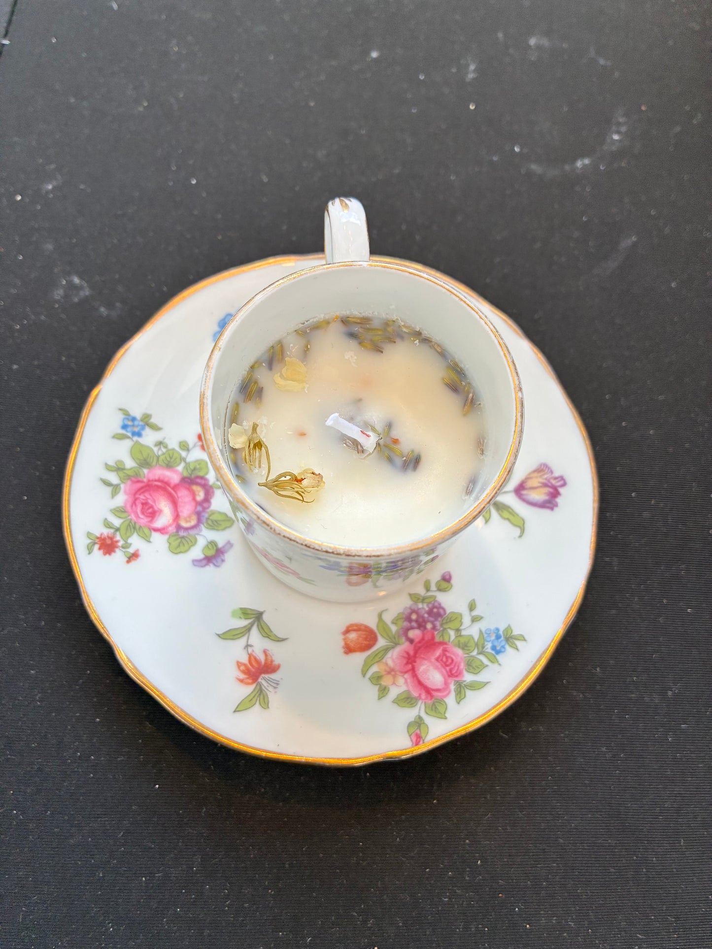 Vintage Teacup Candle, Rose scented