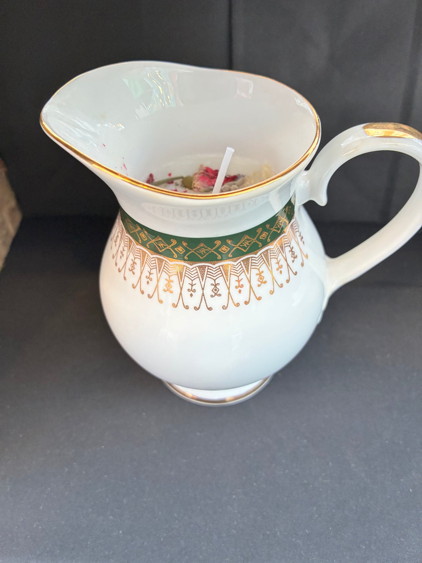 Handmade Vintage Jar Candle, jasmine scented, tailored to The Timeless Glow tone.