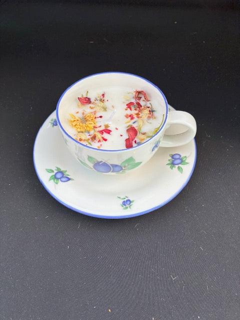 Blueberry Scented Teacup Candle