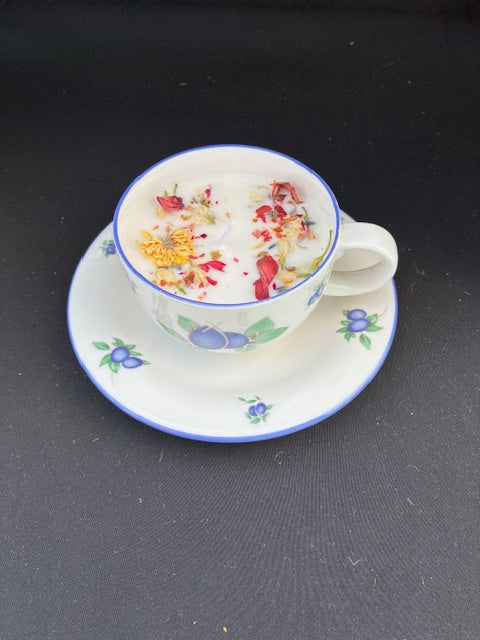 Blueberry Scented Teacup Candle